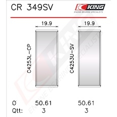Pánev ojničního ložiska KING CR 349SV0.75