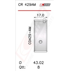 Pánev ojničního ložiska KING CR 429AM1.5