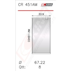 Pánev ojničního ložiska KING CR 451AM 090