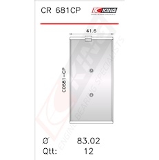 Pánev ojničního ložiska KING CR 681CP0.5