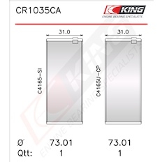 Pánev ojničního ložiska KING CR1035CA1.0