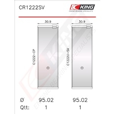 Pánev ojničního ložiska KING CR1222SV0.75