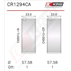 Pánev ojničního ložiska KING CR1294CA1.0