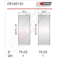 Pánev ojničního ložiska KING CR1651SV0.75