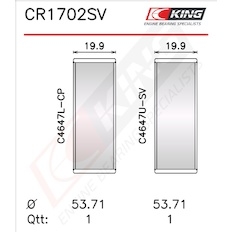 Pánev ojničního ložiska KING CR1702SV