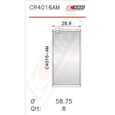 Pánev ojničního ložiska KING CR4016AM0.8