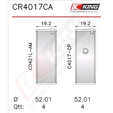 Pánev ojničního ložiska KING CR4017CA0.25