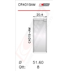 Pánev ojničního ložiska KING CR4019AM0.25