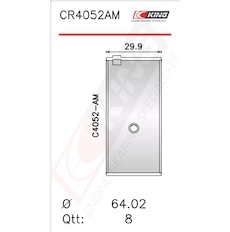 Pánev ojničního ložiska KING CR4052AM1.25