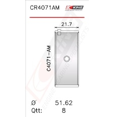 Pánev ojničního ložiska KING CR4071AM0.25
