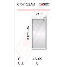Pánev ojničního ložiska KING CR4152AM 020