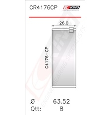 Pánev ojničního ložiska KING CR4176CP1.0