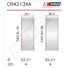 Pánev ojničního ložiska KING CR4213XA0.5