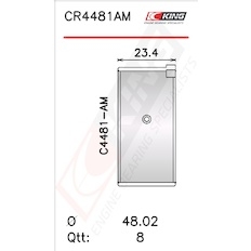 Pánev ojničního ložiska KING CR4481AM0.75