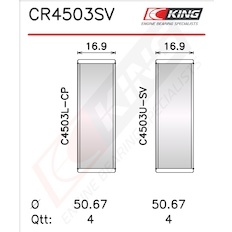 Pánev ojničního ložiska KING CR4503SV0.8