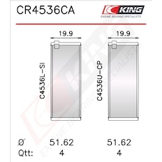 Pánev ojničního ložiska KING CR4536CA0.25