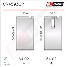 Pánev ojničního ložiska KING CR4593CP0.75