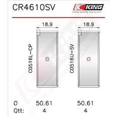 Pánev ojničního ložiska KING CR4610SV