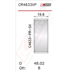 Pánev ojničního ložiska KING CR4633XP0.5