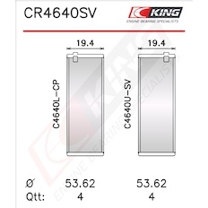 Pánev ojničního ložiska KING CR4640SV0.5