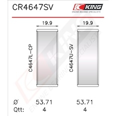 Pánev ojničního ložiska KING CR4647SV