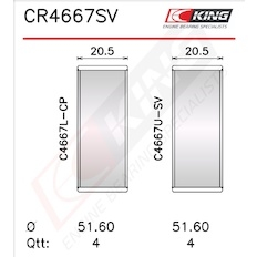 Pánev ojničního ložiska KING CR4667SV