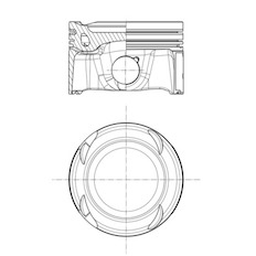 Píst MAHLE ORIGINAL 001 PI 00214 000