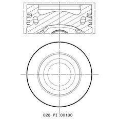 Píst MAHLE ORIGINAL 028 PI 00100 000