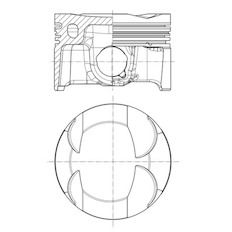 Píst MAHLE ORIGINAL 028 PI 00186 002