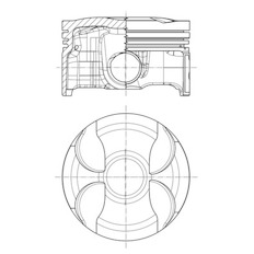 Píst MAHLE ORIGINAL 028 PI 00187 002