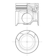 Píst MAHLE ORIGINAL 037 PI 00158 000