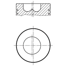 Píst MAHLE ORIGINAL 225 15 00
