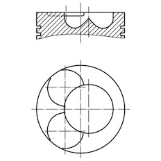 Píst MAHLE ORIGINAL 227 43 10