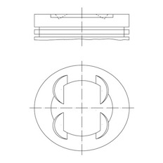 Píst MAHLE ORIGINAL 681 PI 00109 000