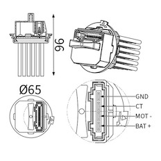 Regulace, vnitřní ventilace MAHLE ORIGINAL ABR 207 000S
