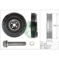 Řemenice, klikový hřídel INA 544 0002 20