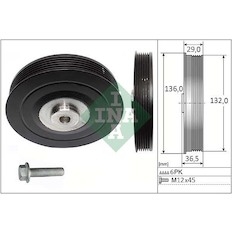 Řemenice, klikový hřídel INA 544 0007 20