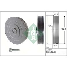 Řemenice, klikový hřídel INA 544 0009 20
