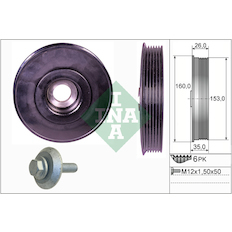 Řemenice, klikový hřídel INA 544 0079 20