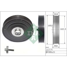 Řemenice, klikový hřídel INA 544 0088 20