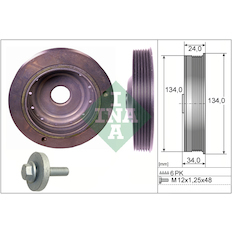 Řemenice, klikový hřídel INA 544 0091 20