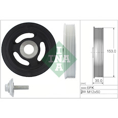 Řemenice, klikový hřídel INA 544 0104 20