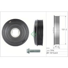 Řemenice, klikový hřídel INA 544 0136 20