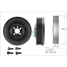 Řemenice, klikový hřídel INA 544 0138 20