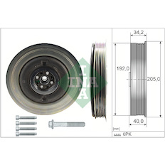 Řemenice, klikový hřídel INA 544 0504 20