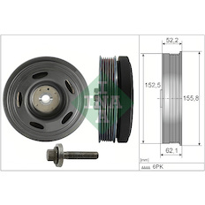 Řemenice, klikový hřídel INA 544 0515 20