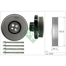 Řemenice, klikový hřídel INA 544 0602 20