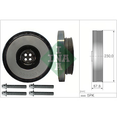 Řemenice, klikový hřídel INA 544 0605 20