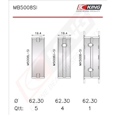 Sada ložiskových pánví pro klikový hřídel KING MB5008SI1.25