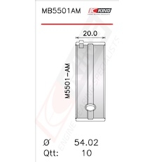 Sada ložiskových pánví pro klikový hřídel KING MB5501AM1.0